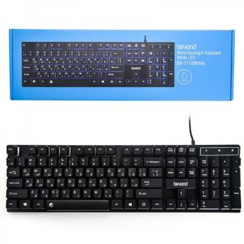 کیبورد دارای نور LED سیم دار بیاند (Beyond) مدل BK-7110